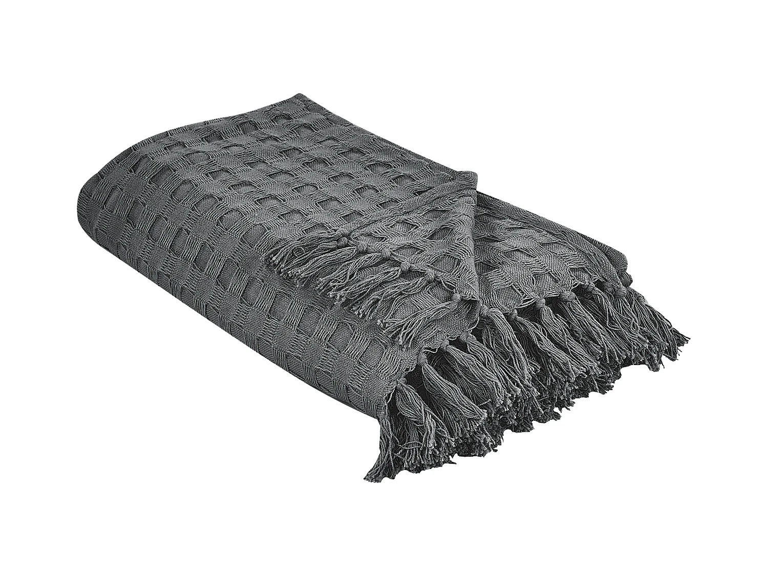 Couvre-lits BERE Coton 220 x 240 cm Gris foncé
