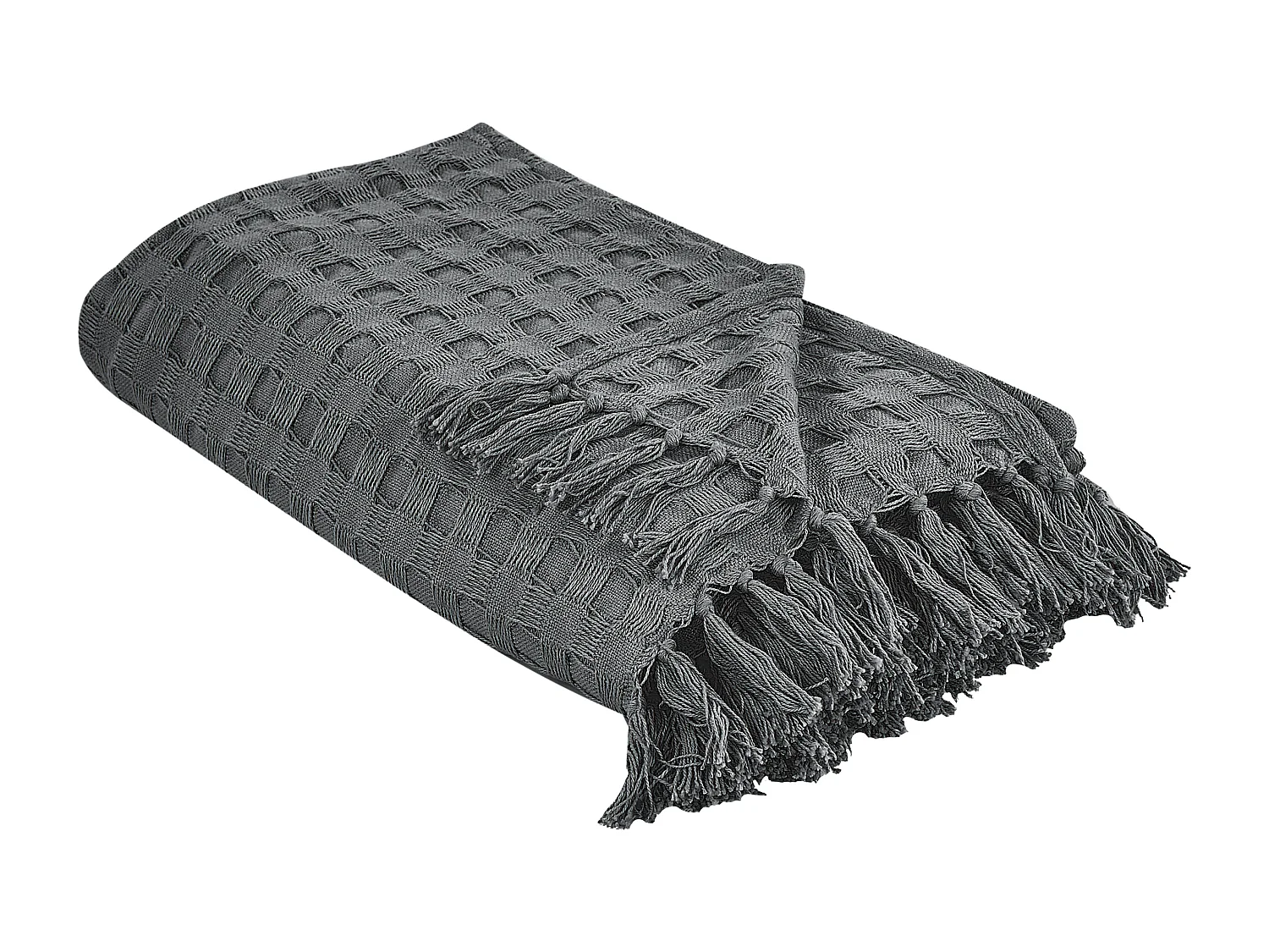 Couvre-lits BERE Coton 220 x 240 cm Gris foncé