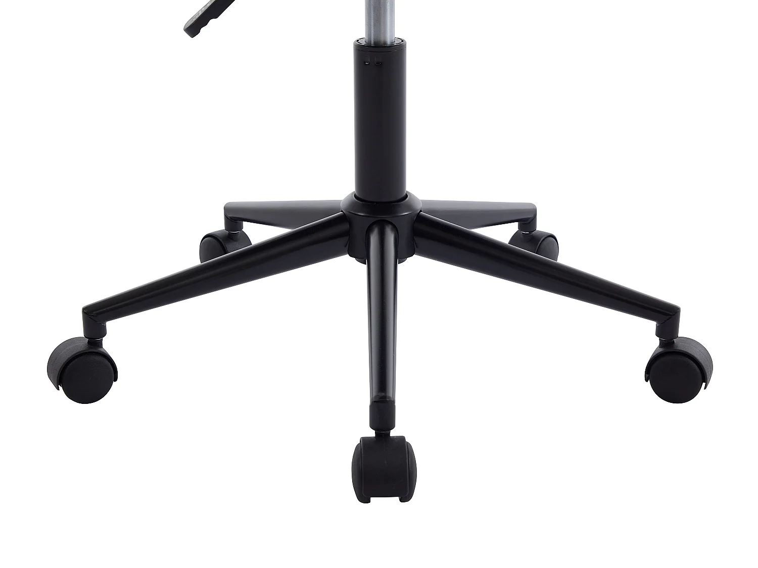 Cadeira de escritório tecido bouclé e metal branco e preto, altura ajustável - JELSA