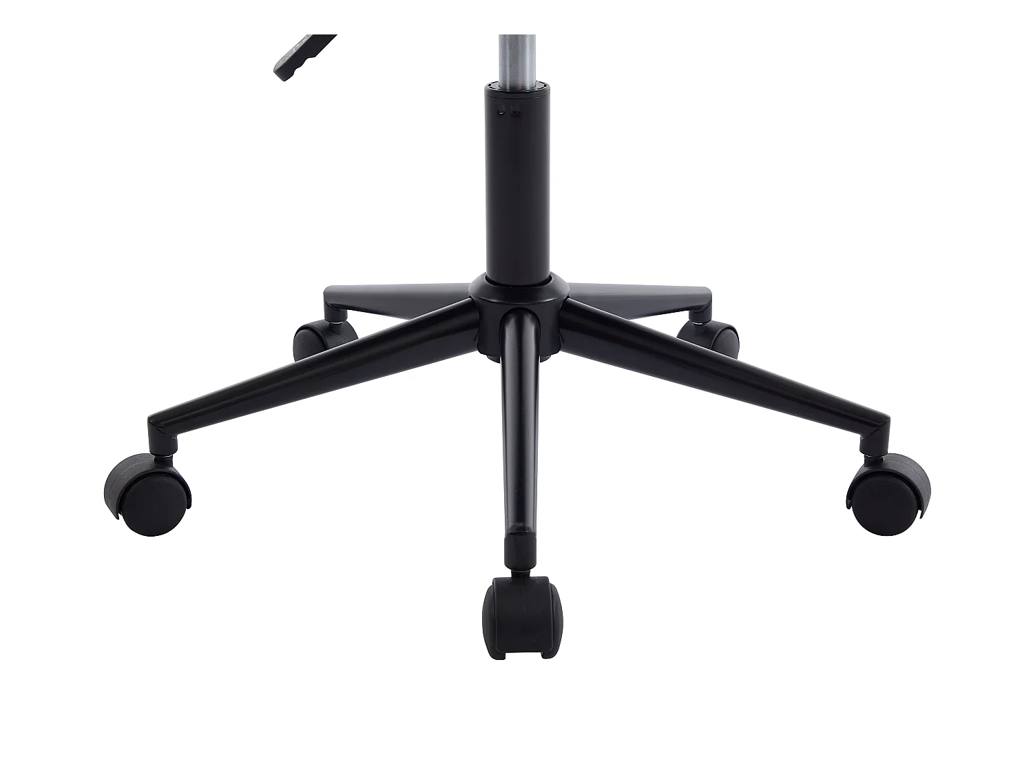 Chaise de bureau - Tissu bouclette et métal - Blanc et noir - Hauteur ajustable - JELSA