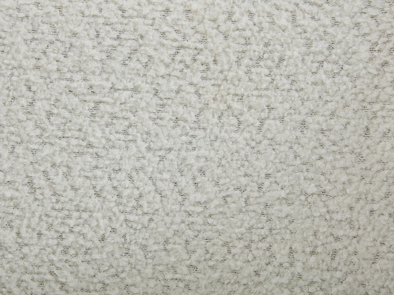 Chaise de bureau - Tissu bouclette et métal - Blanc et noir - Hauteur ajustable - JELSA