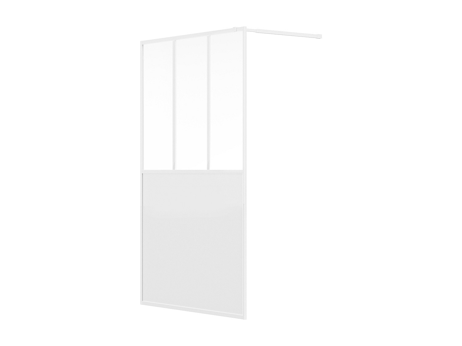 Duschtrennwand Seitenwand italienische Dusche - Industrial Style - Weiß mat günstig online kaufen