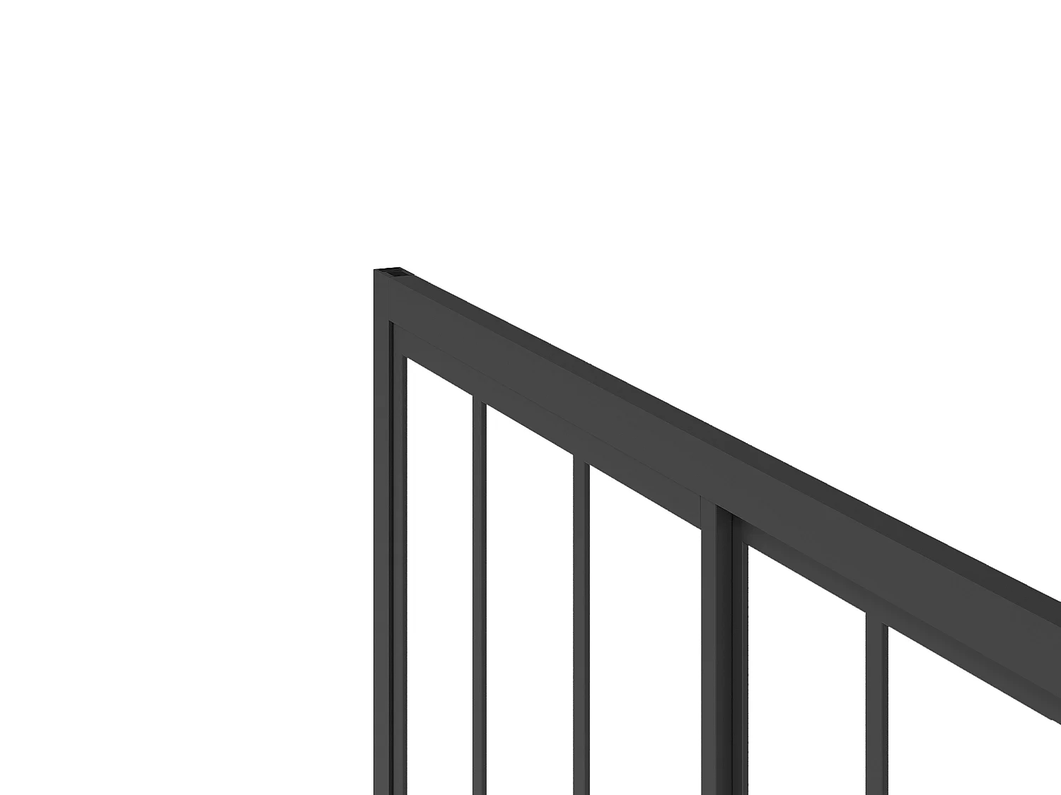 Schuifdouchedeur mat zwart met werkplaatsstijl - 140 x 195 cm - URBANIK