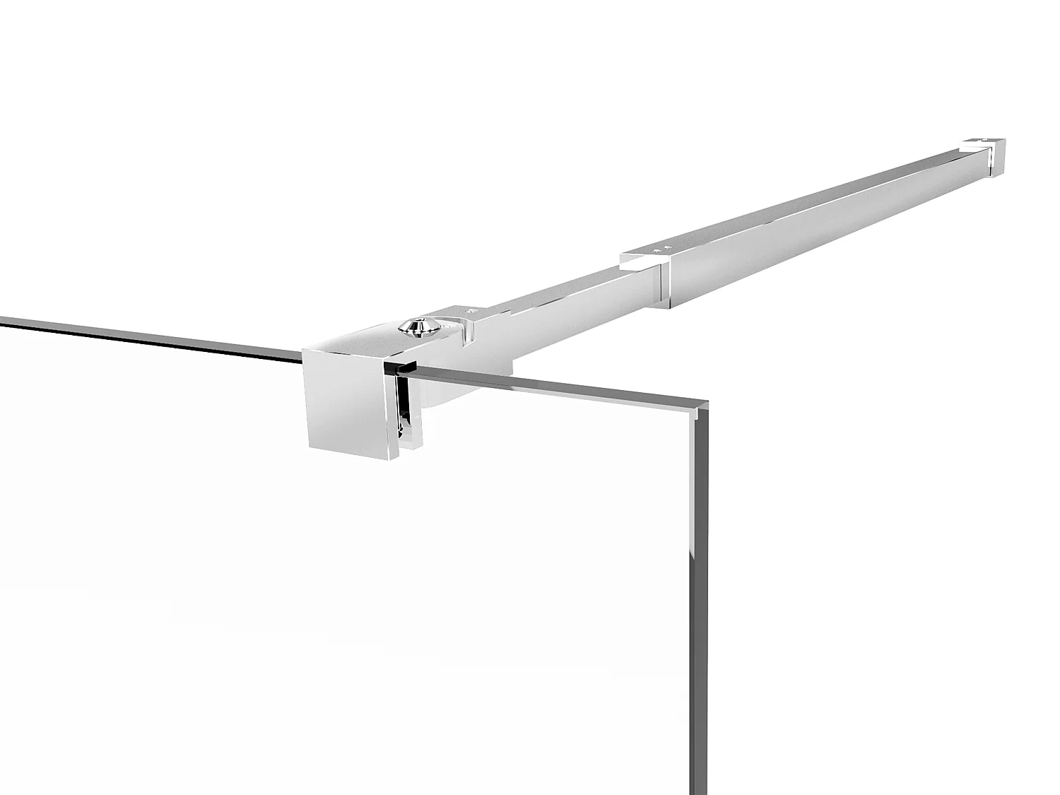 Paroi de douche à l'italienne - Chrome - Verre 6 mm - 120x200 cm - DAREN