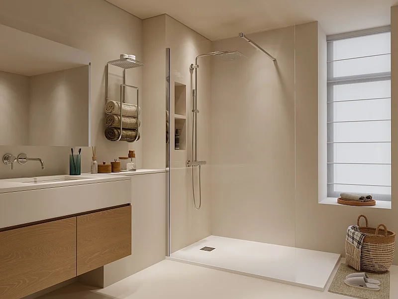 Paroi de douche à l'italienne - Chrome - Verre 6 mm - 120x200 cm - DAREN