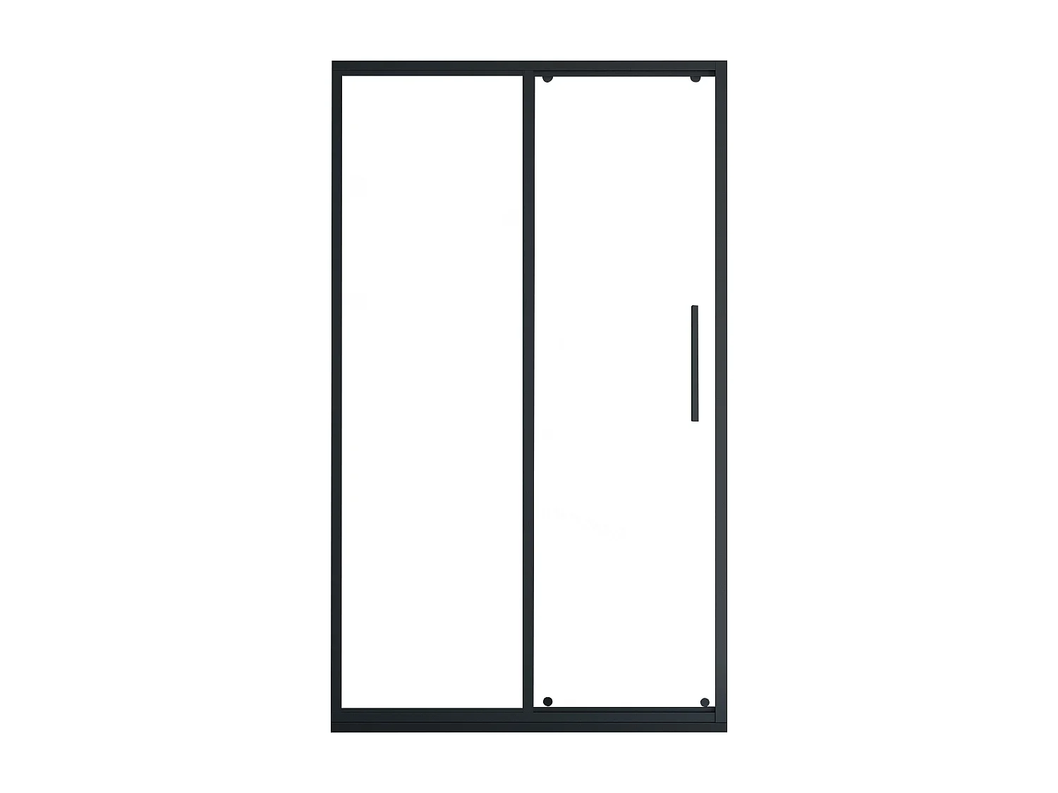 Porte de douche coulissante noir mat style industriel - 140 x 195 cm - TORONI