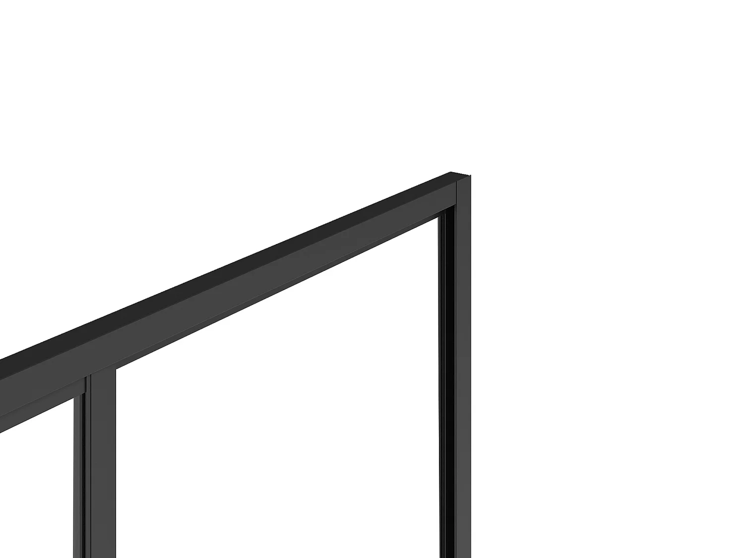 Porte de douche coulissante noir mat style industriel - 140 x 195 cm - TORONI