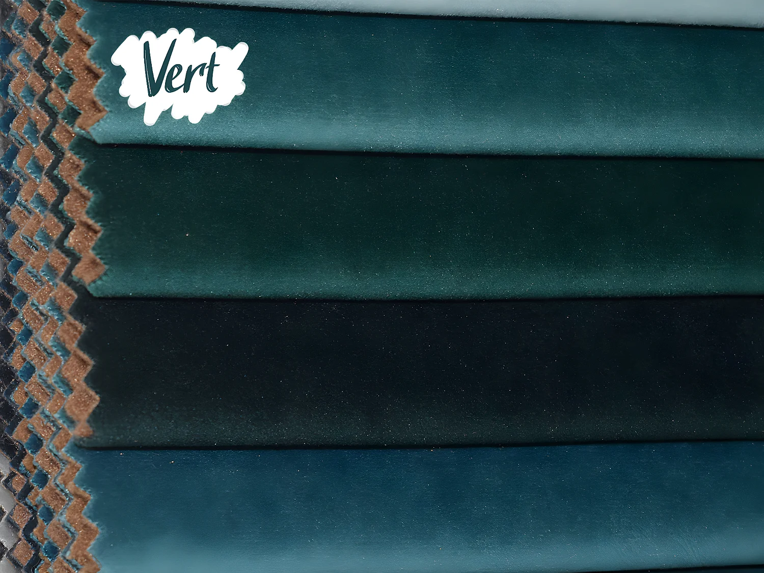 Fauteuil pivotant en velours côté droit MIRO - Vert