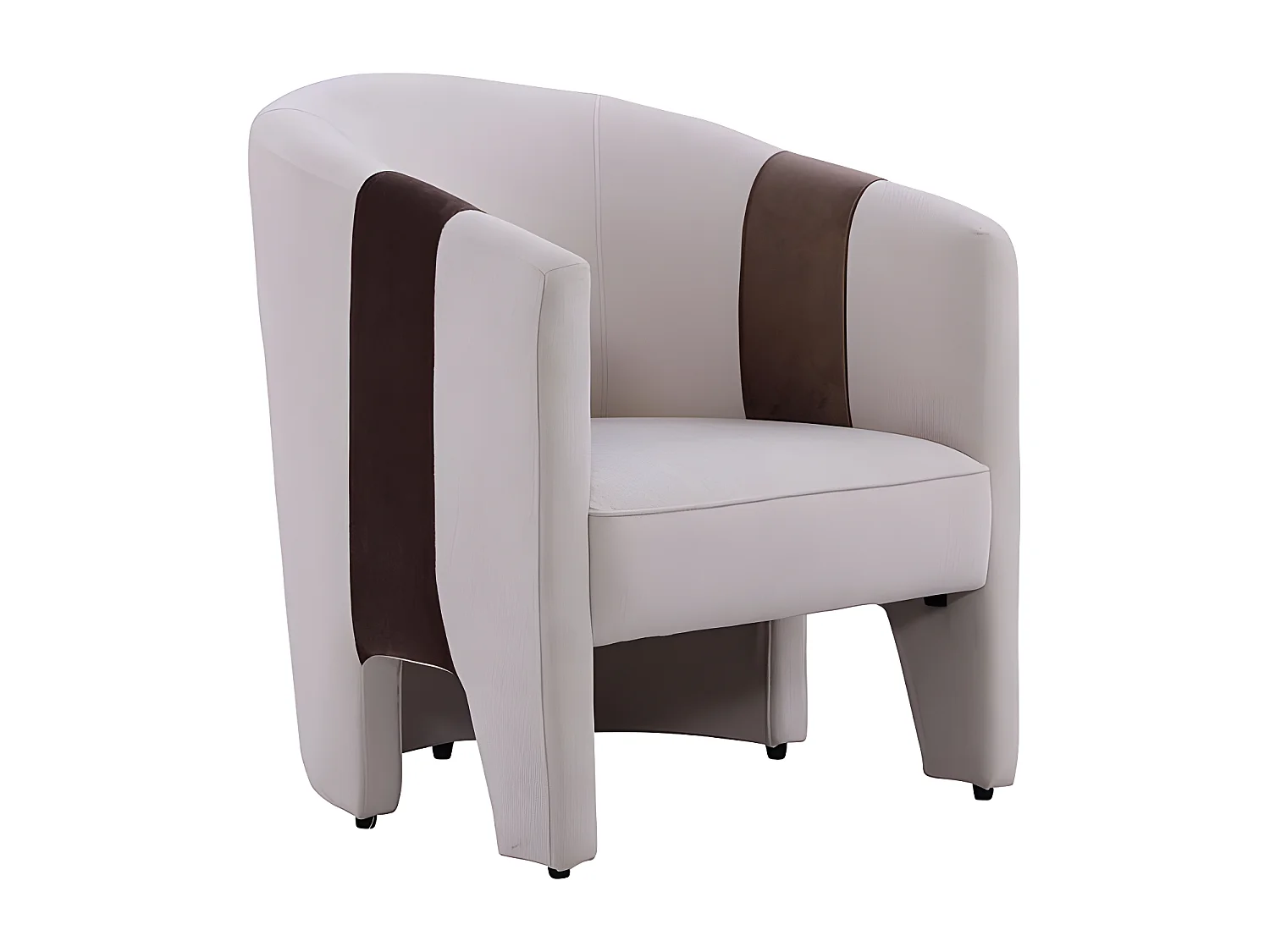 Fauteuil en velours TARA - Beige