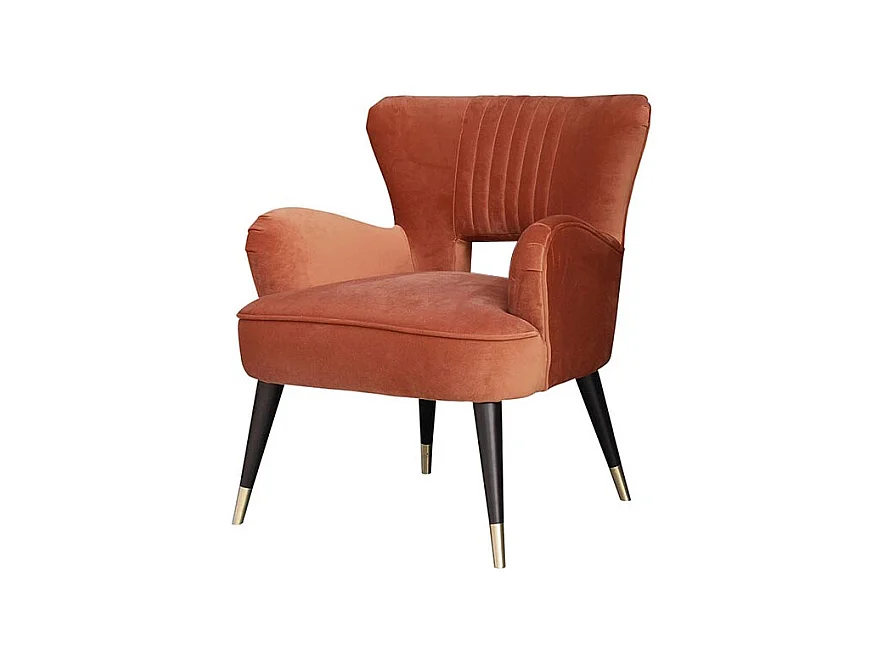 Fauteuil en velours JAK - Orange