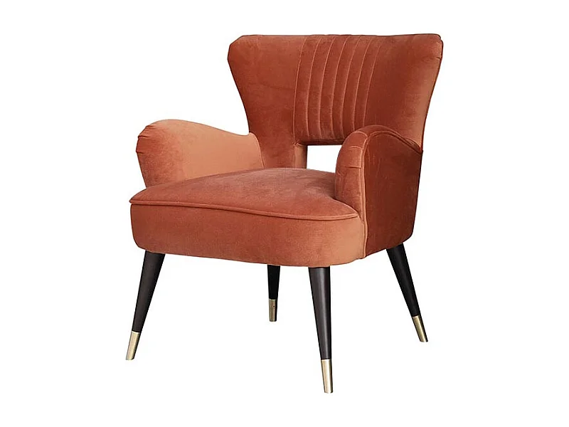 Fauteuil en velours JAK - Orange