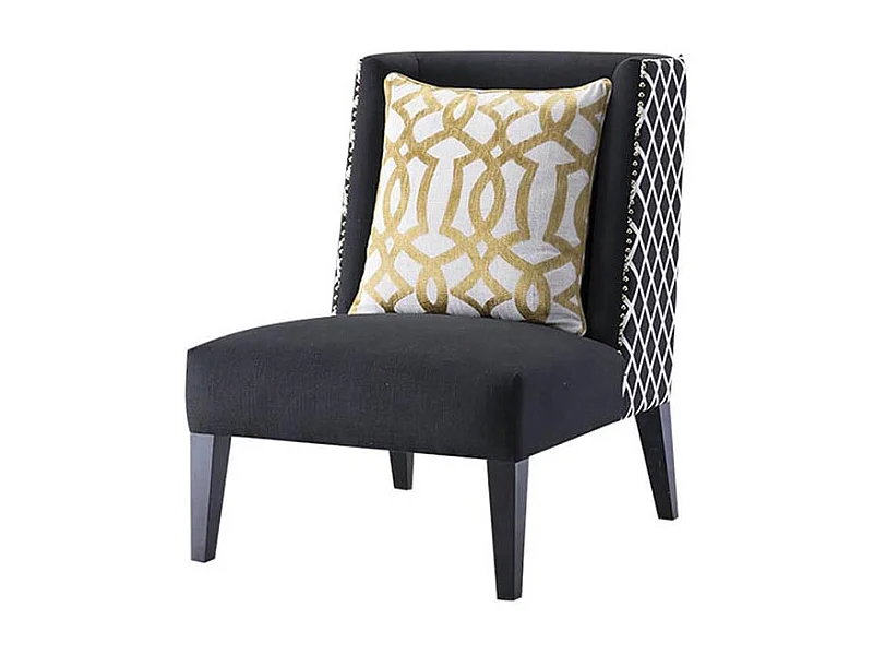 Fauteuil en tissu BARCO - Noir