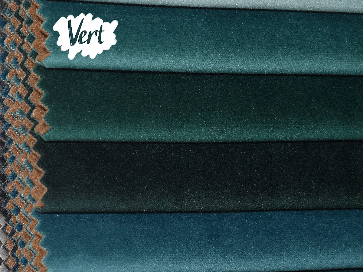 Fauteuil pivotant en velours côté gauche MIRO - Vert Velours vert
