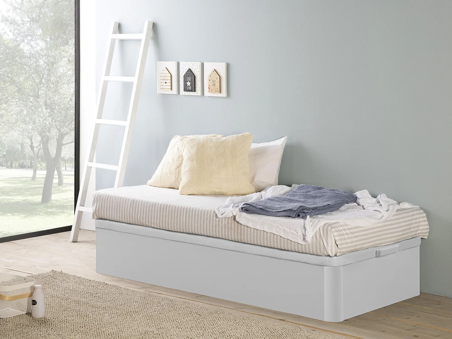 Sommier coffre 90 x 200 cm - Blanc mat - HESTIA de YSMÉE