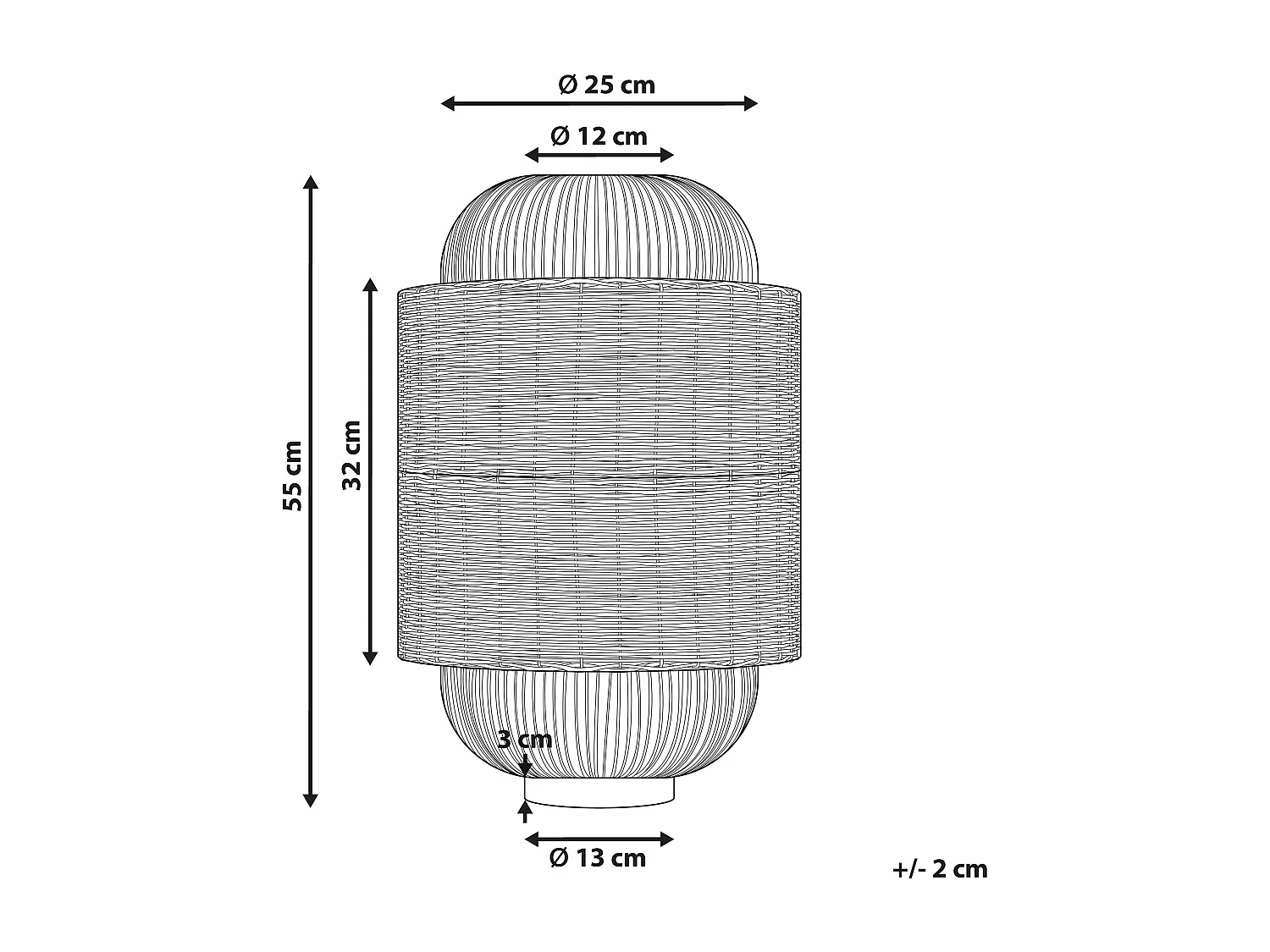 Lampada da tavolo TANGANYIKA Rattan Naturale