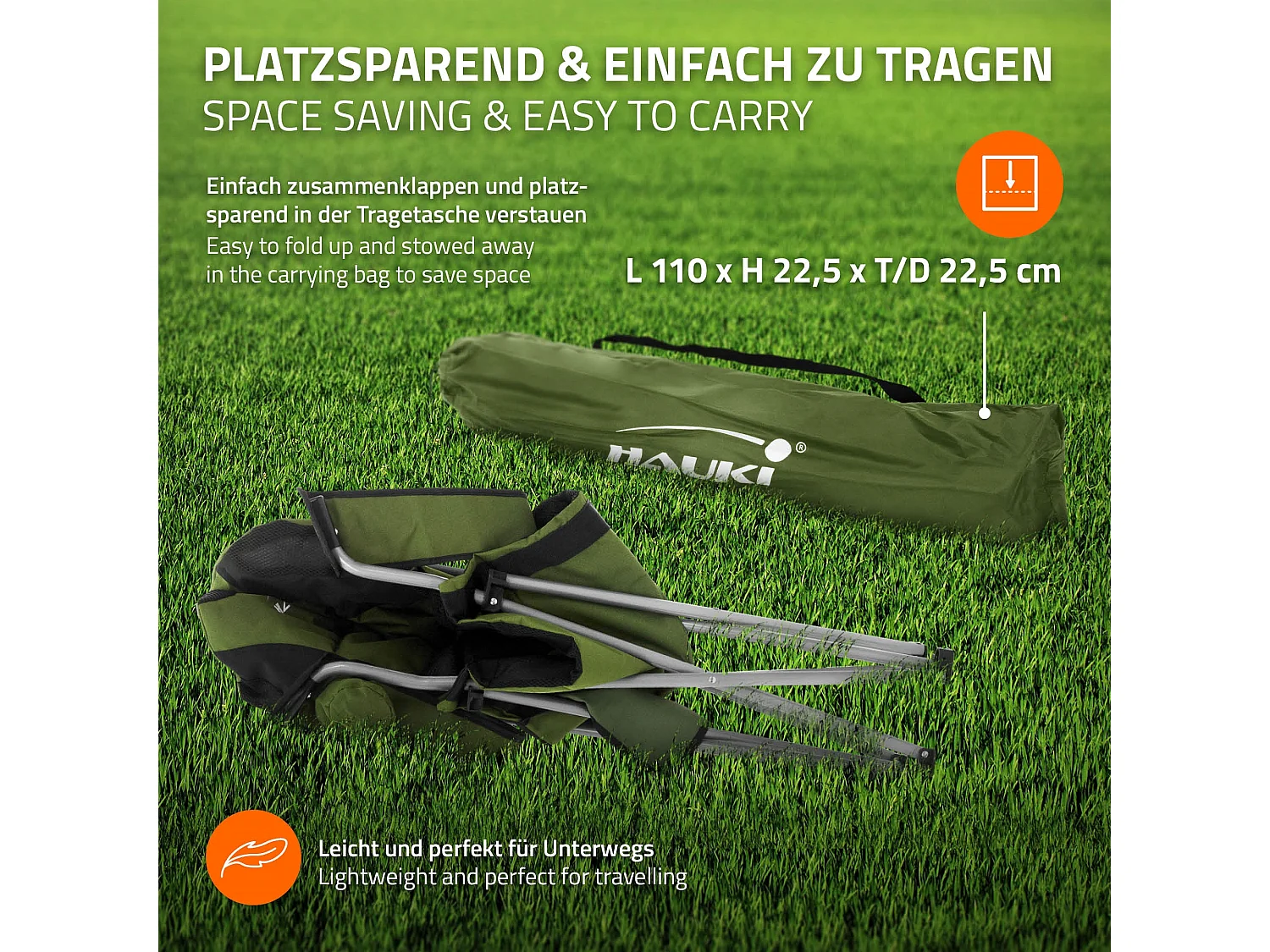 Set 2x sedia da campeggio cachi pieghevole con borsa portabicchieri sedie 150 kg