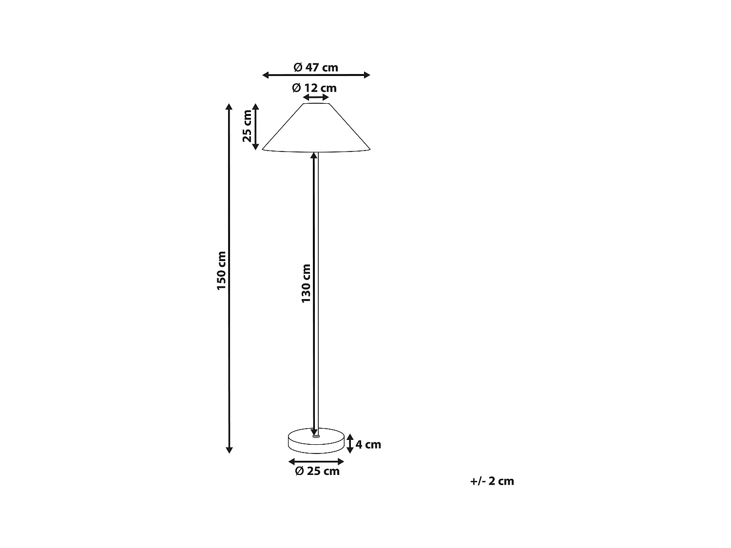Staande lamp KYOGA Papier touw Beige
