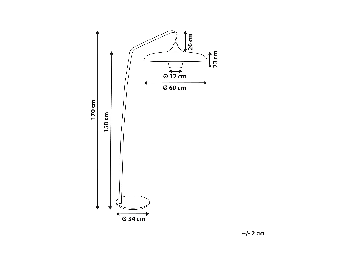 Staande lamp KALOMO Papier touw Zwart