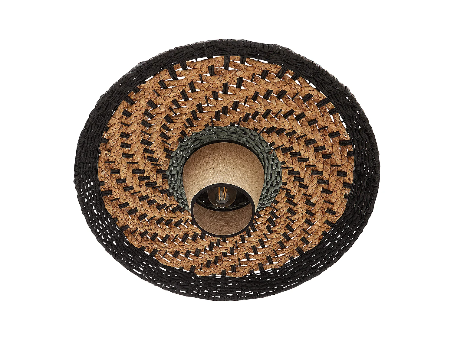 Staande lamp KALOMO Papier touw Zwart