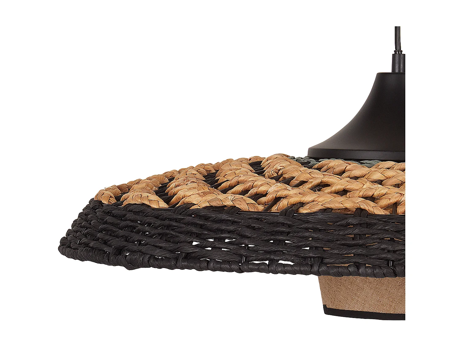 Staande lamp KALOMO Papier touw Zwart