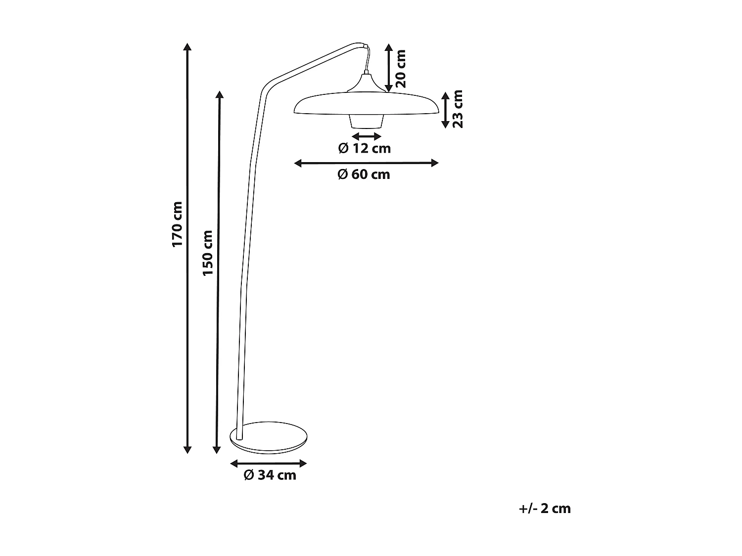 Staande lamp KALOMO Papier touw Zwart