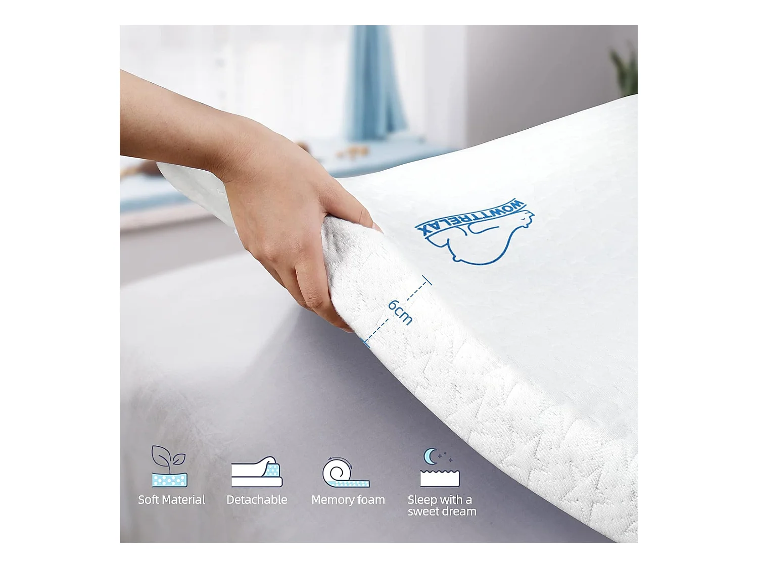 Colchón de gel con memoria de forma-140*200*6