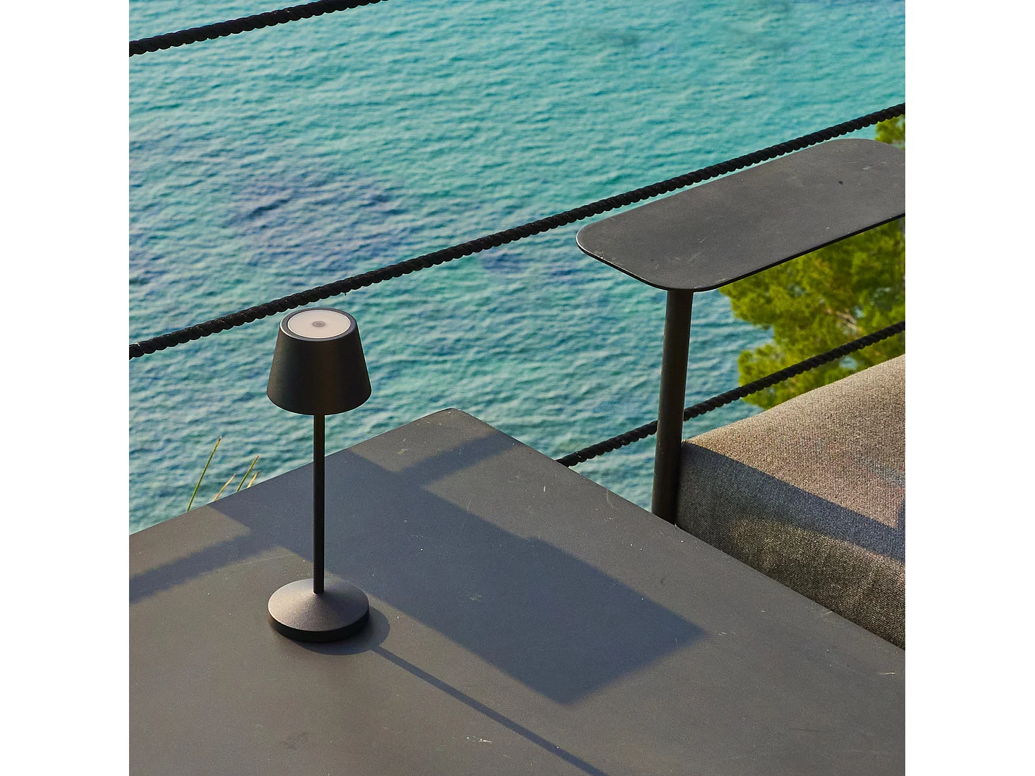 Lampe de table sans fil EMILY Noir H25cm