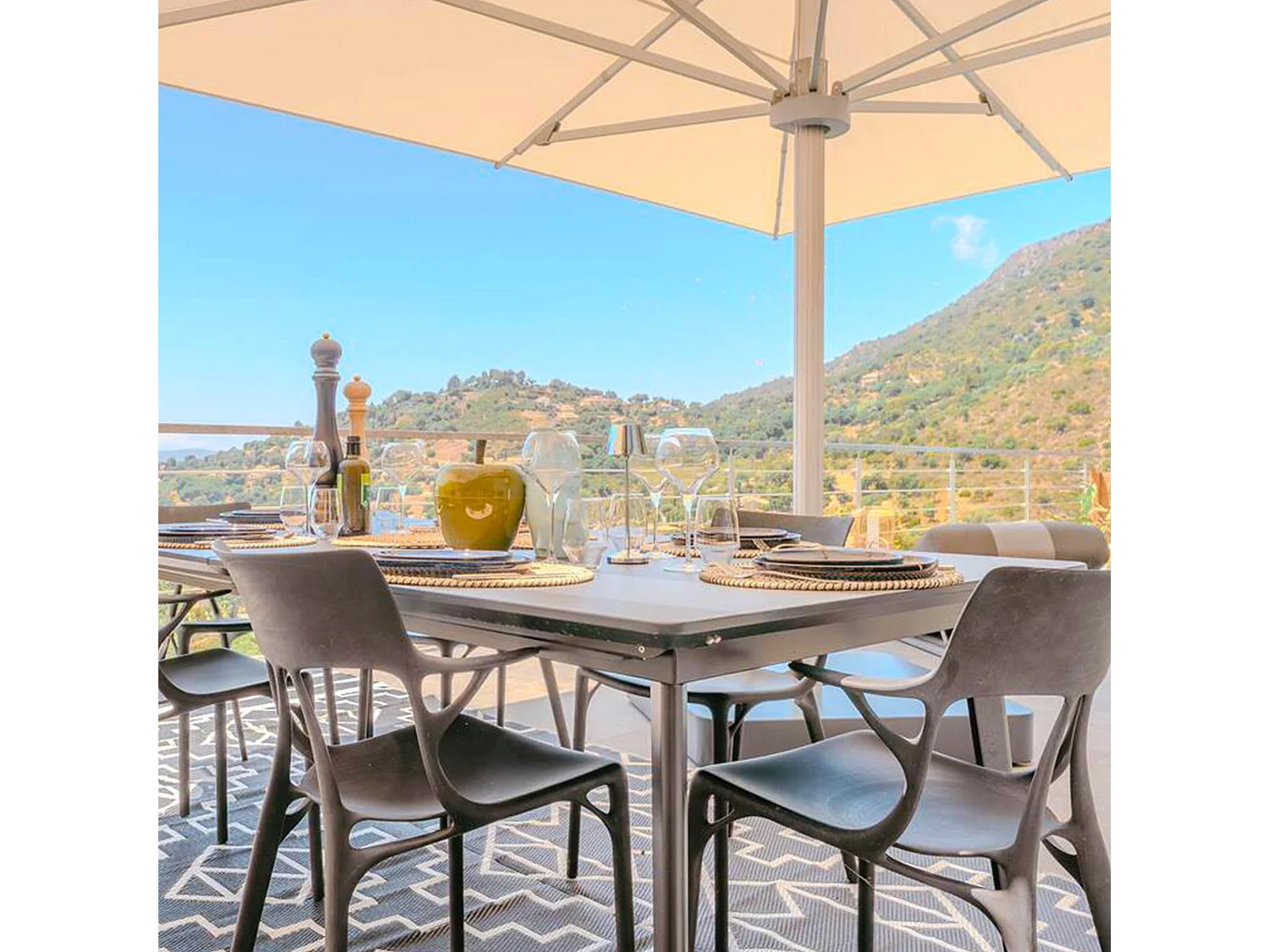 Lampe de table sans fil EMILY Argent Aluminium H25cm