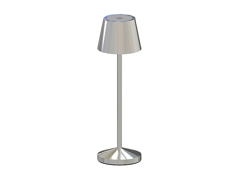 Lampe de table sans fil EMILY Argent Aluminium H25cm