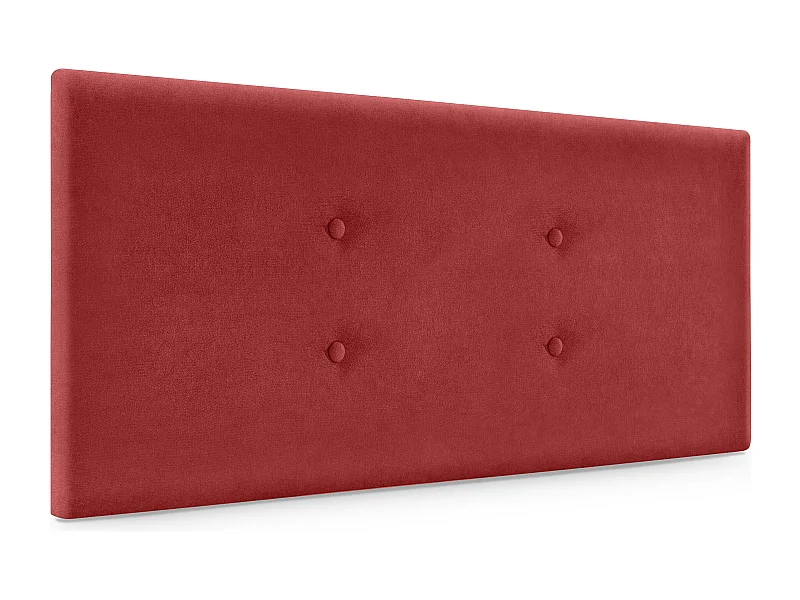 DHOME Tête de lit en tissu Aqualine avec 2 rangées de boutons 105x50cm Lits 105 - Rouge
