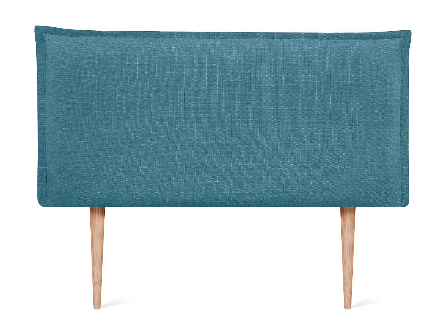 DHOME Tête de lit en lin naturel lisse avec garniture 90x105cm avec pieds Lits 80/90 - Turquoise