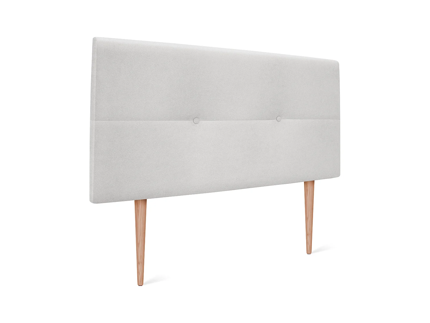 DHOME Tête de lit en tissu Aqualine avec Boutons 90x105cm avec pieds Lits 80/90 - Gris perle