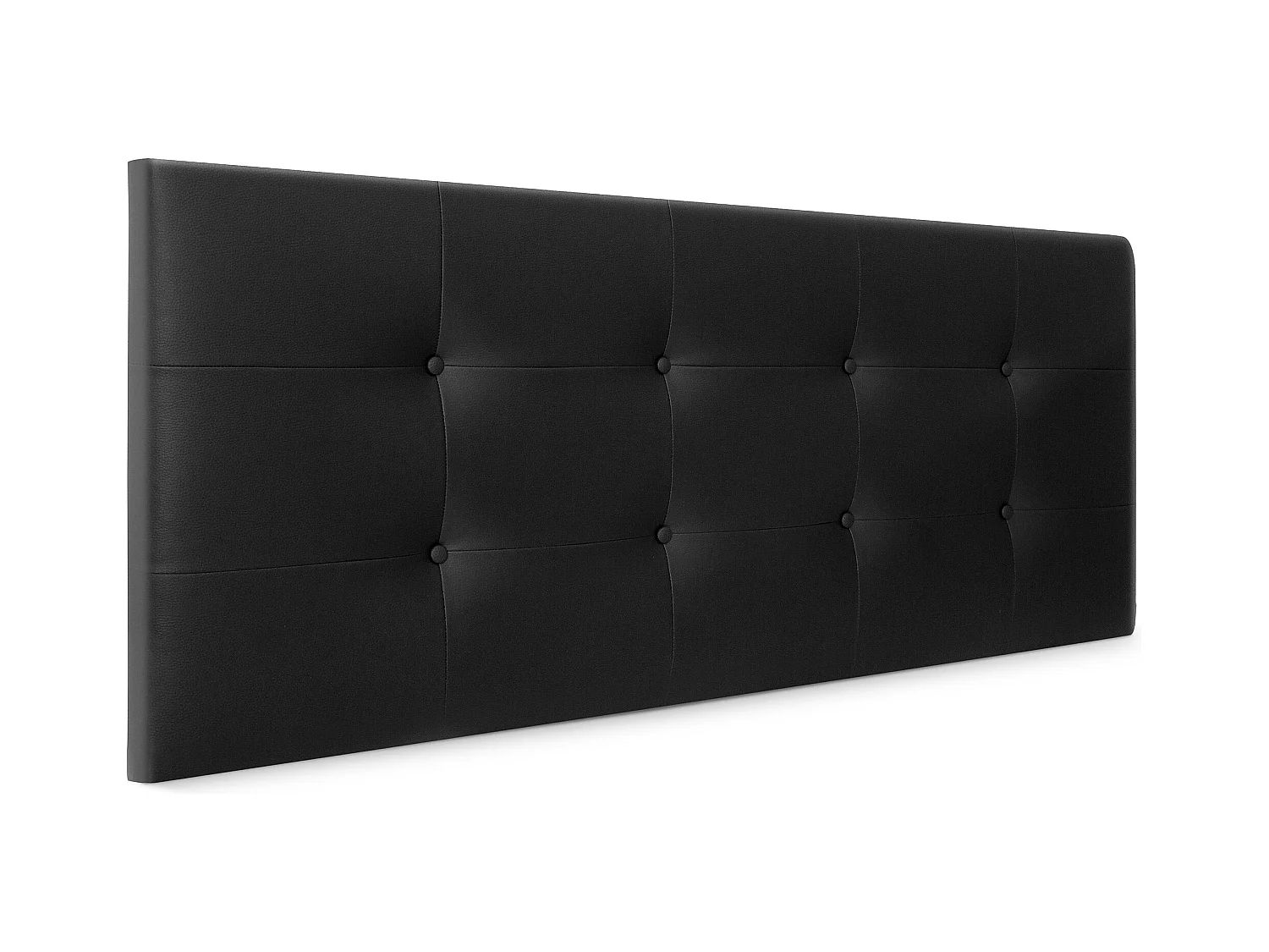 DHOME Tête de lit en Similicuir Capitonné 160x60cm Lits 150/160 - Noir