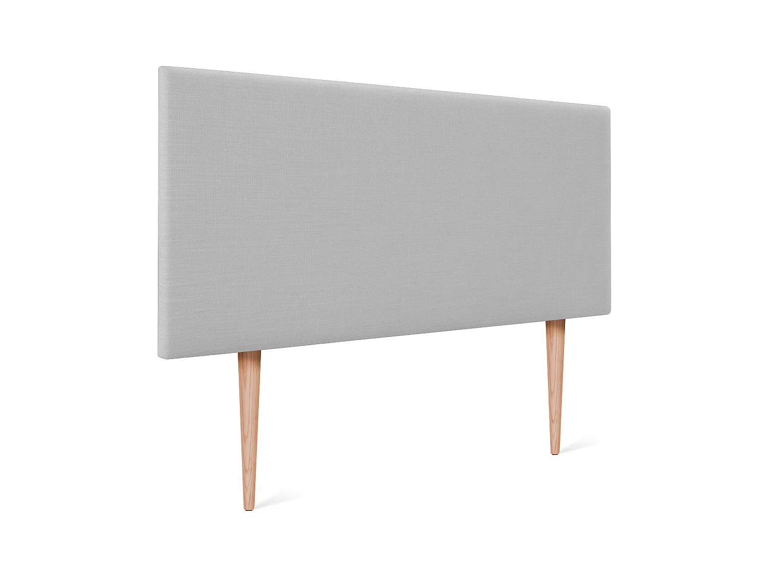 DHOME Tête de lit en lin naturel lisse 80x105cm avec pieds Lits 70/80/90 - Gris clair