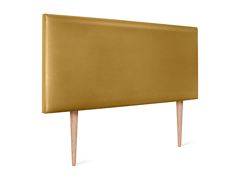 DHOME Tête de lit simili cuir lisse 95x105cm avec pieds Lits 90 - Doré