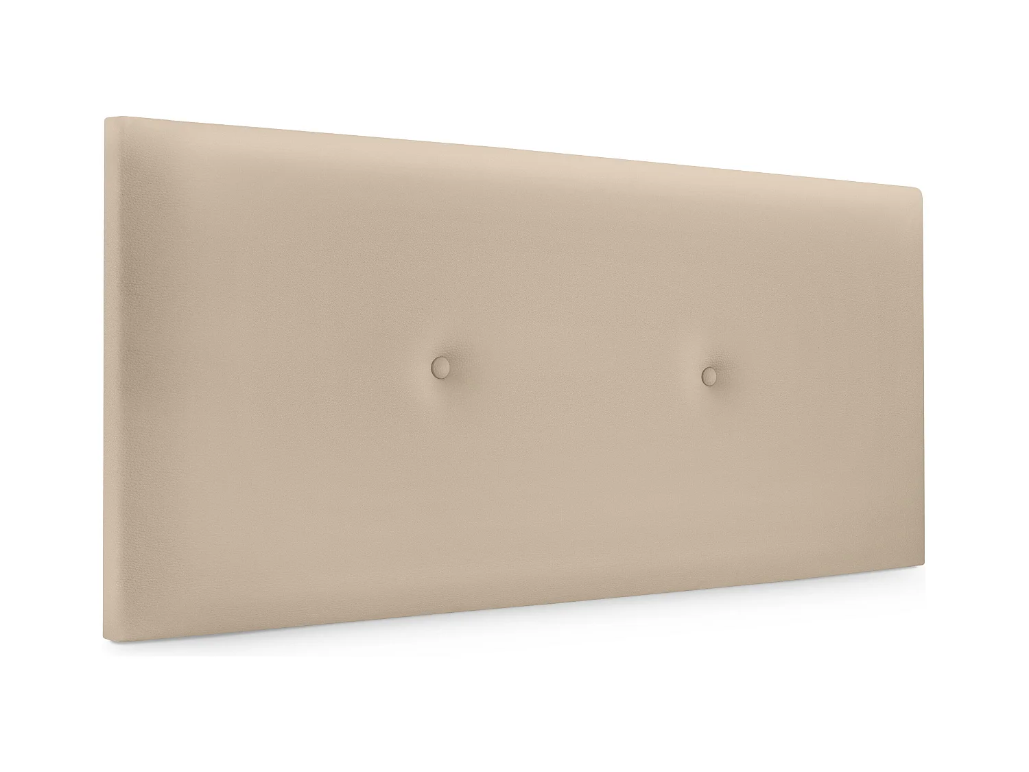 DHOME Tête de lit simili cuir lisse avec Boutons 90x50cm Lits 80/90 - Beig