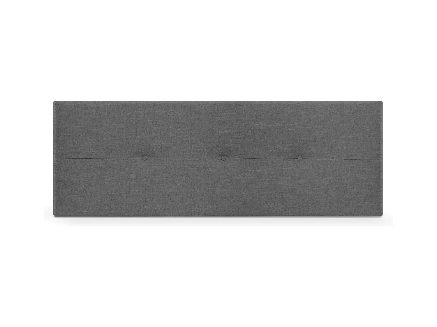 DHOME Tête de lit en lin naturel avec Boutons 135x50cm Lits 120/135 - Gris foncé