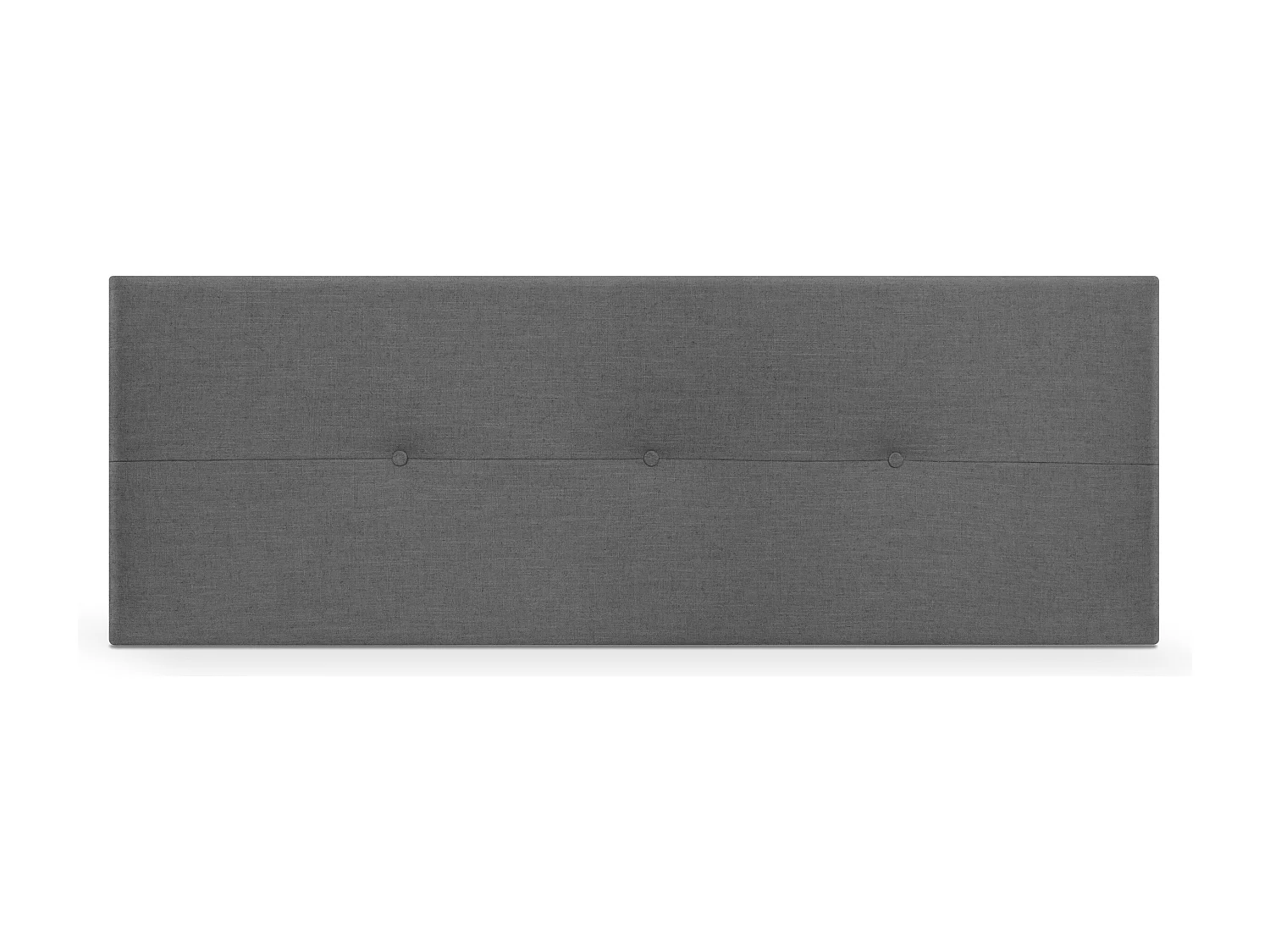 DHOME Tête de lit en lin naturel avec Boutons 135x50cm Lits 120/135 - Gris foncé
