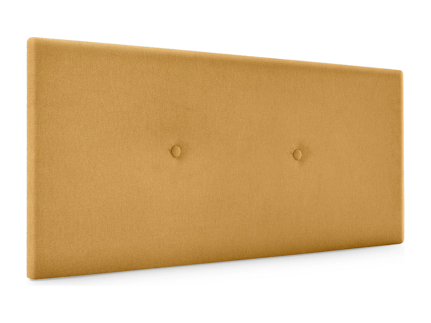 DHOME Tête de lit en tissu Aqualine lisse avec Boutons 110x50cm Lits 105 - Moutarde