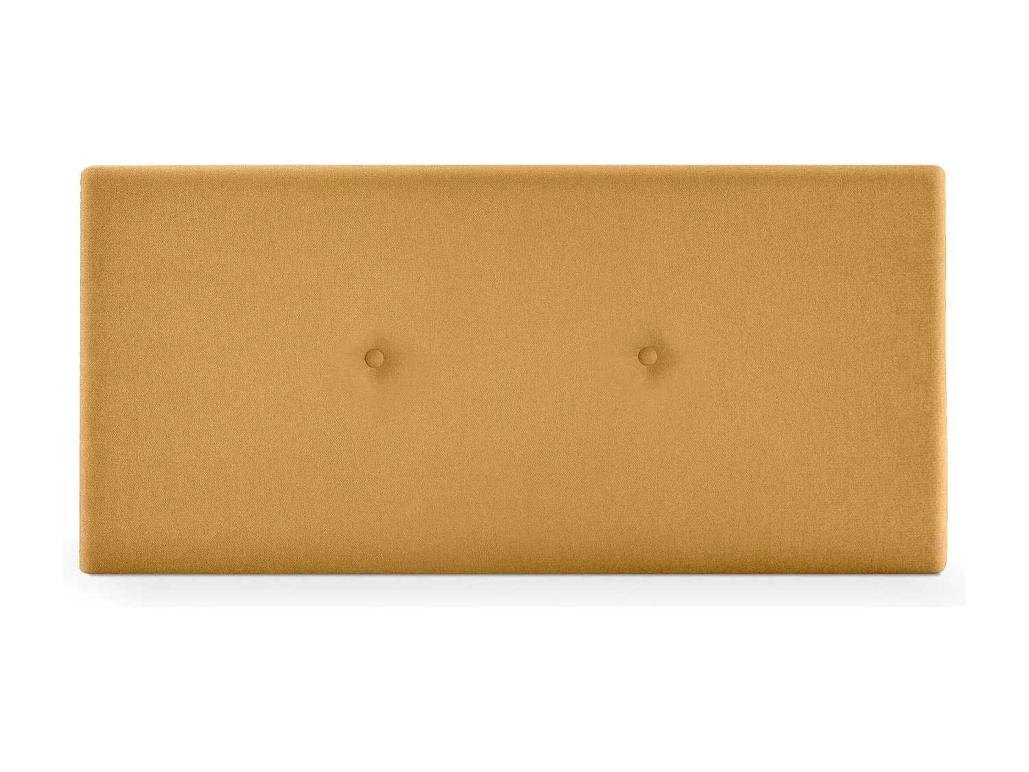 DHOME Tête de lit en tissu Aqualine lisse avec Boutons 110x50cm Lits 105 - Moutarde
