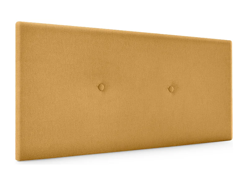 DHOME Tête de lit en tissu Aqualine lisse avec Boutons 110x50cm Lits 105 - Moutarde