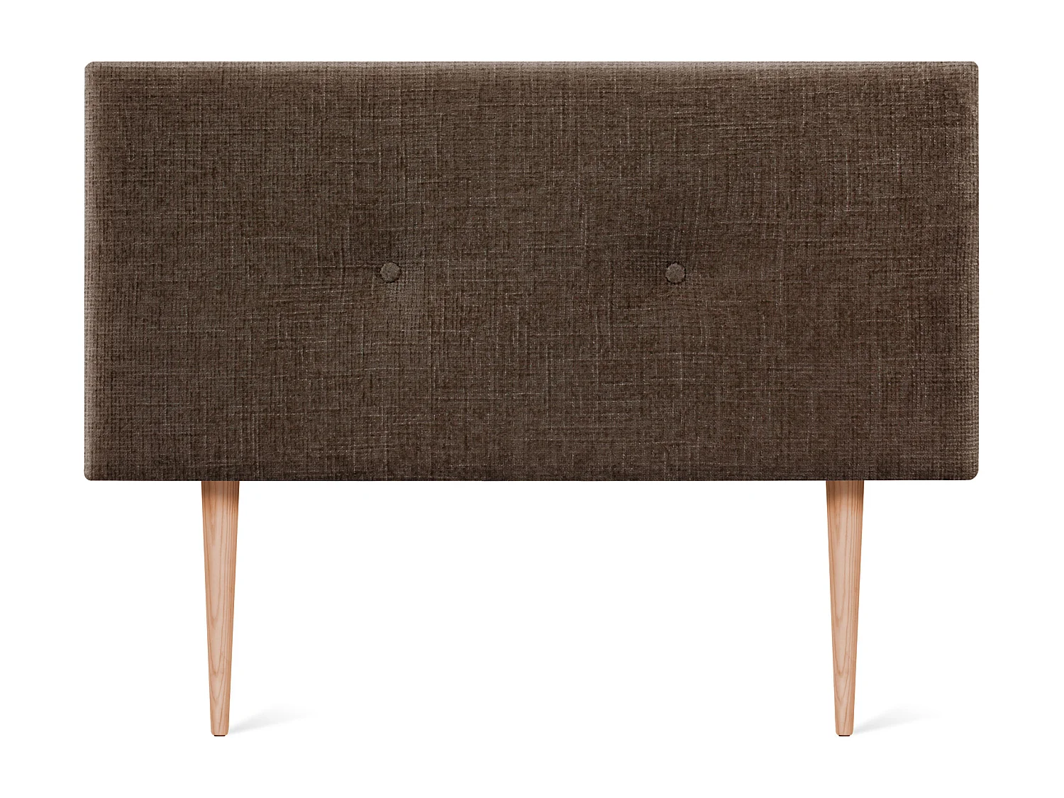 DHOME Tête de lit en laine naturelle avec Boutons 110x105cm avec pieds Lits 105 - Marron