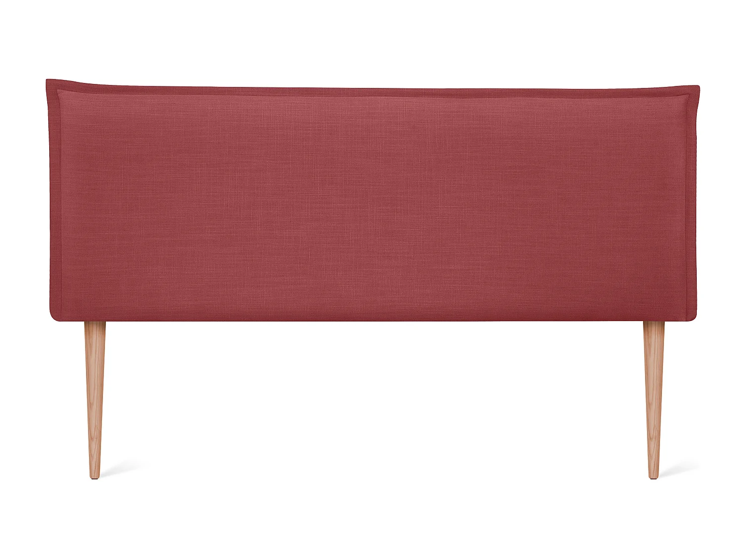 DHOME Testiera in de Lino Naturale Semplice con rifinitura 150x105cm Con le gambe Letti 150 - Rosso