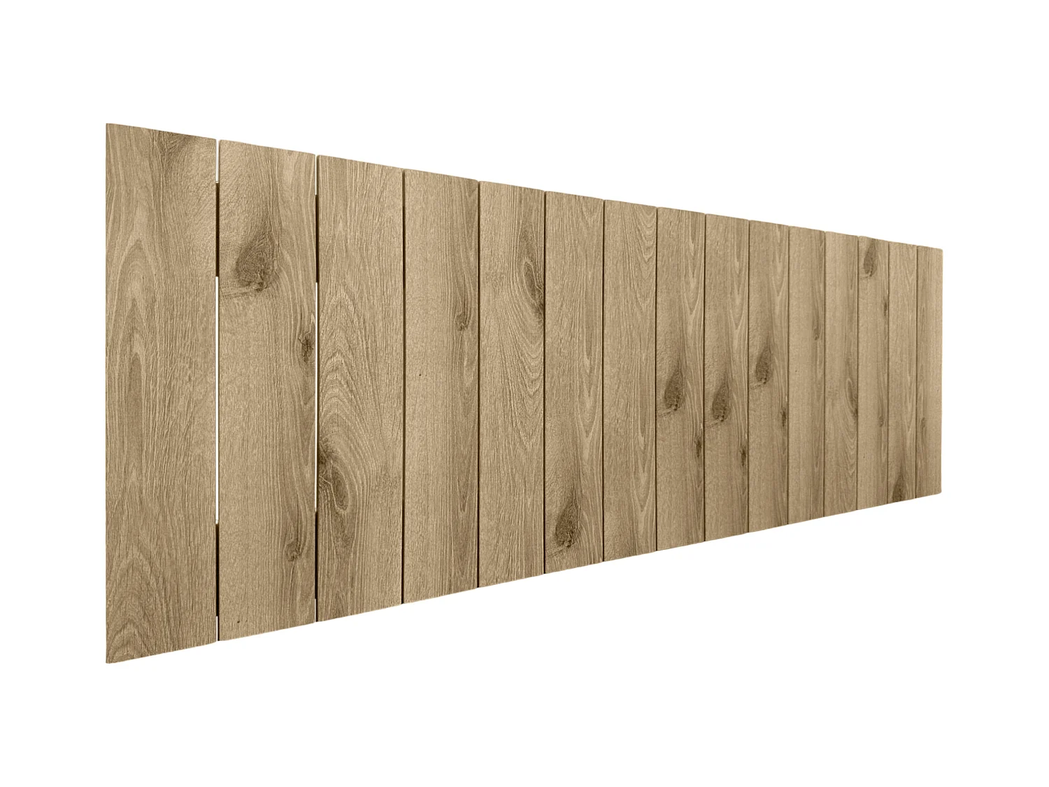 DHOME Tête de lit en bois recyclé MDF Vertical Pallet Style 150x46 Lits 150 - Bois Cambrien