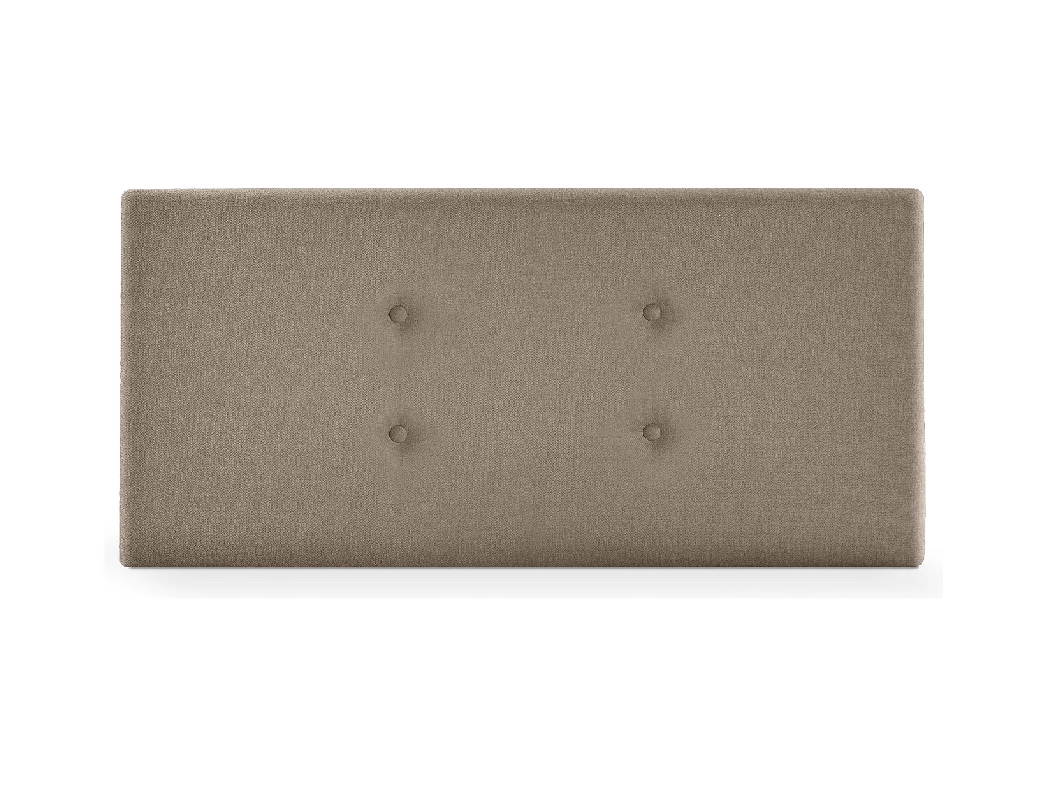 DHOME Tête de lit en tissu Aqualine avec 2 rangées de boutons 105x50cm Lits 105 - Terre