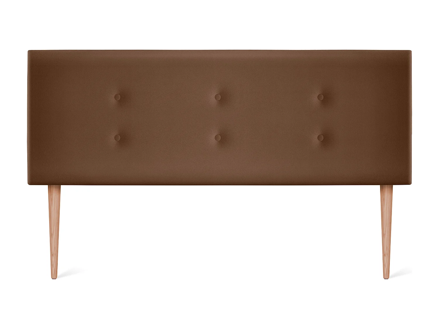 DHOME Testiera in de Similpelle con 2 file di Bottoni 160x105cm Con le gambe Letti 150/160 - Argilla