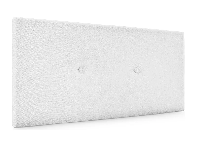 DHOME Hoofdeinde van gladde aqualinestof met knopen 95x50cm bedden 90 - Wit