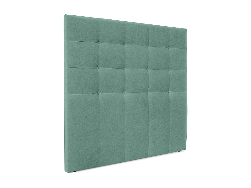 DHOME Cabeceira de  Tecido AquaLinho Capitoné Até o chão 150x120cm Camas 150 - Verde água