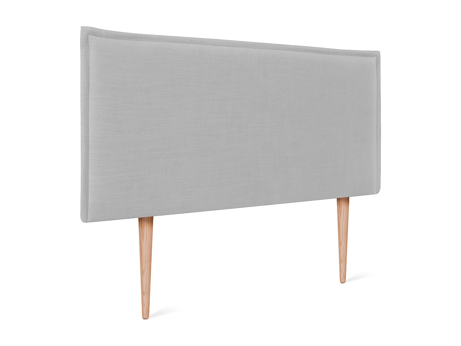 DHOME Tête de lit en lin naturel lisse avec garniture 110x105cm avec pieds Lits 105 - Gris clair