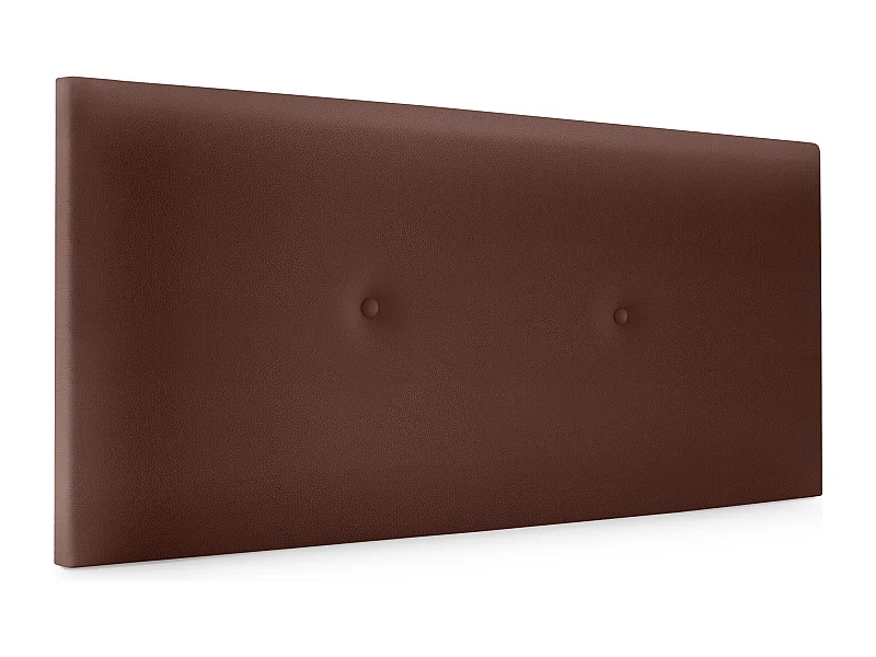 DHOME Glad kunstleer hoofdeinde met knopen 110x50cm bedden 105 - Chocolade